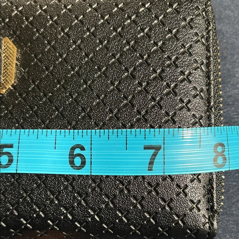 Elegant Black Wallet with Gold Accents NWOT - Picture 5 of 6